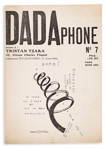 TZARA, TRISTAN, EDITOR-PUBLISHER. Dadaphone, No. 7. Paris, 1920.